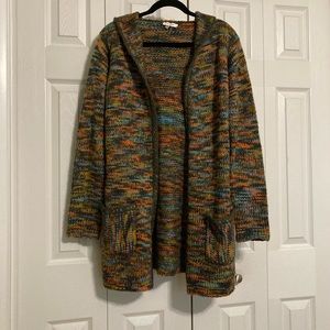 ☘️SIONA Multi Stitch Colored Hooded Cardigan